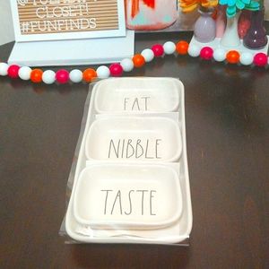 Rae Dunn Eat | Nibble | Taste Serving Plates and Platter